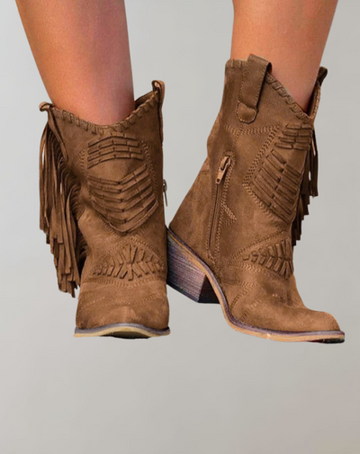 Western Boots | Ankle | Tassel | Cowboy Boots | Cowgirl Boots-Grace Aura