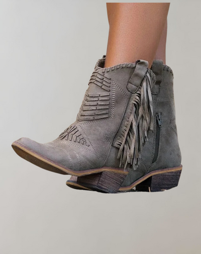 Western Boots | Ankle | Tassel | Cowboy Boots | Cowgirl Boots-Grace Aura