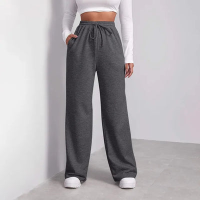 Wide Leg Joggers | Drawstring | Straight Leg | Wide Leg Sweatpants | Women's Joggers-Grace Aura