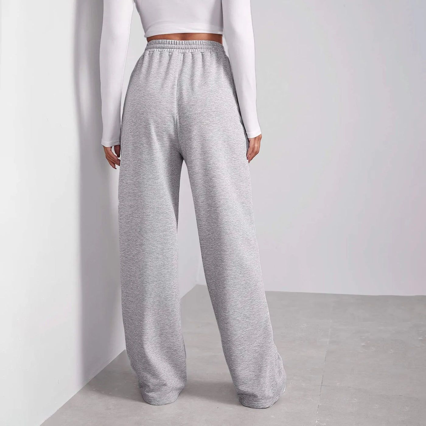 Wide Leg Joggers | Drawstring | Straight Leg | Wide Leg Sweatpants | Women's Joggers-Grace Aura