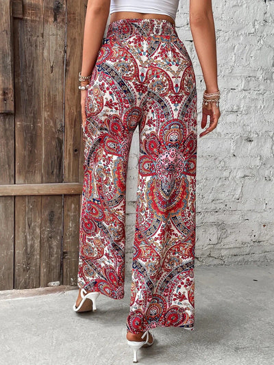 Wide Leg Pants | Boho | High Waist | Palazzo Pants | Women's Pants-Grace Aura