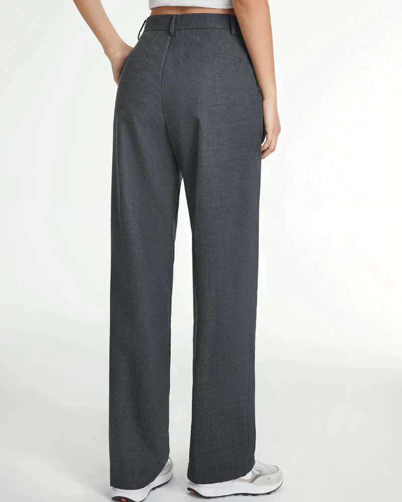 Wide Leg Pants - Pleated - High Waisted - Wide Leg Slacks - Women's Pants-Grace Aura