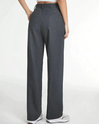 Wide Leg Pants - Pleated - High Waisted - Wide Leg Slacks - Women's Pants-Grace Aura
