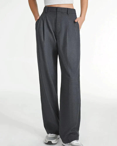Wide Leg Pants - Pleated - High Waisted - Wide Leg Slacks - Women's Pants-Grace Aura