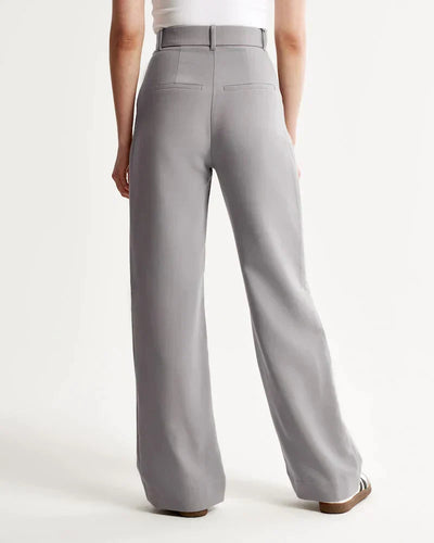 Wide Leg Pants - Pleated - High Waisted - Wide Leg Slacks - Women's Pants-Grace Aura