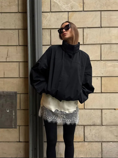 Windbreaker Jacket - Cropped - Lightweight - Casual Jacket - Women's Jacket-Grace Aura