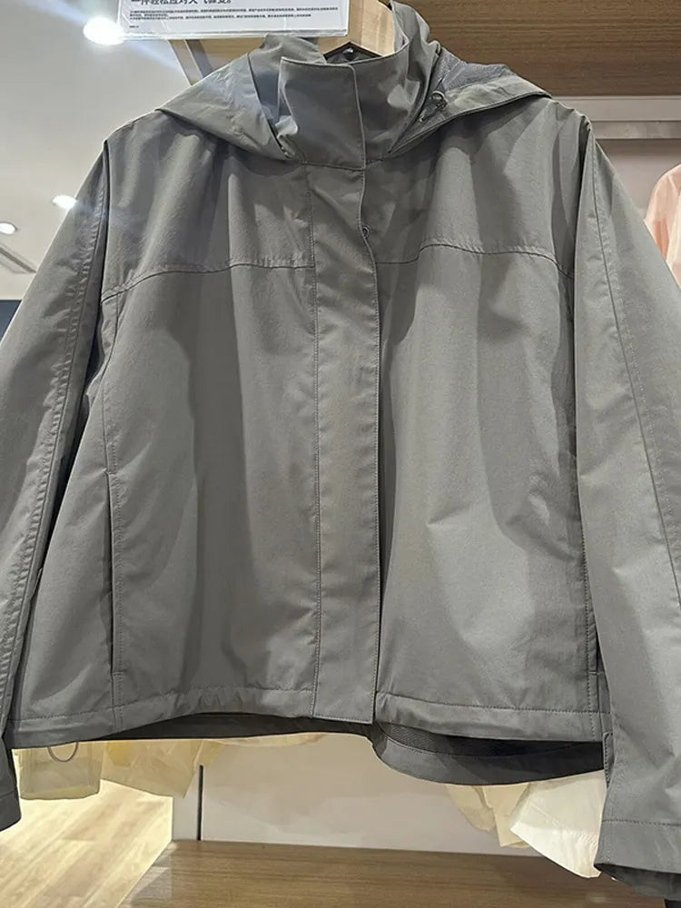 Windbreaker Jacket - Cropped - Lightweight - Casual Jacket - Women's Jacket-Grace Aura