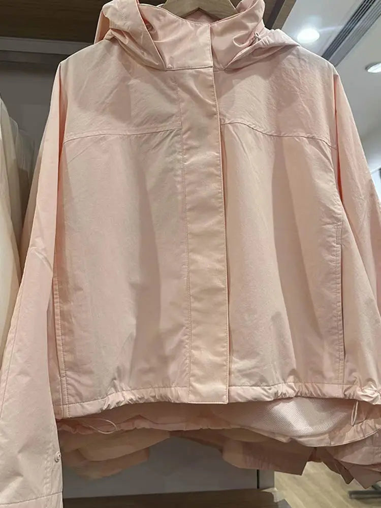 Windbreaker Jacket - Cropped - Lightweight - Casual Jacket - Women's Jacket-Grace Aura