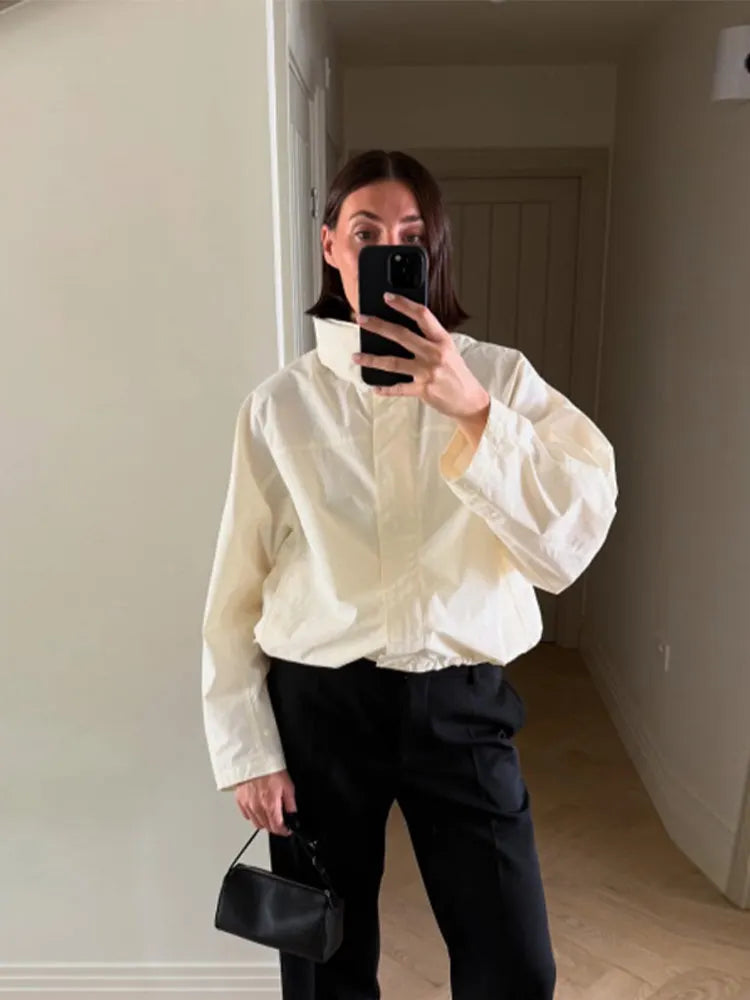 Windbreaker Jacket - Cropped - Lightweight - Casual Jacket - Women's Jacket-Grace Aura