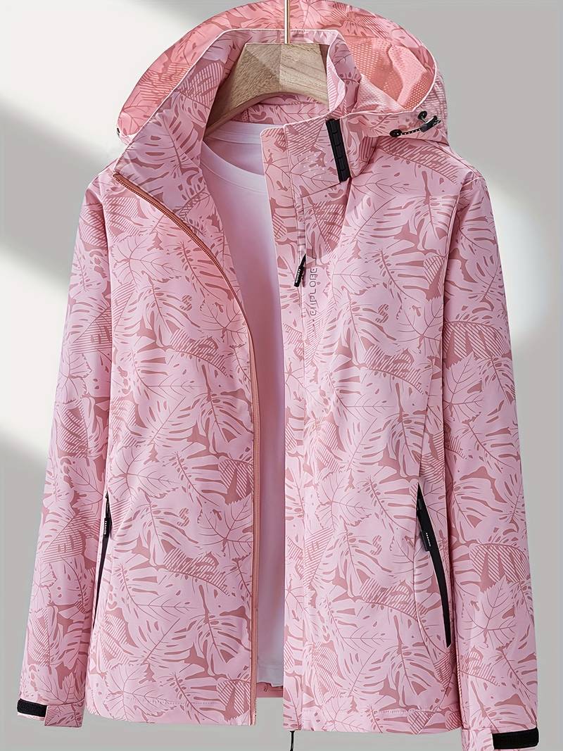 Windbreaker Jacket - Women's Hooded Waterproof Hiking Jacket-Grace Aura