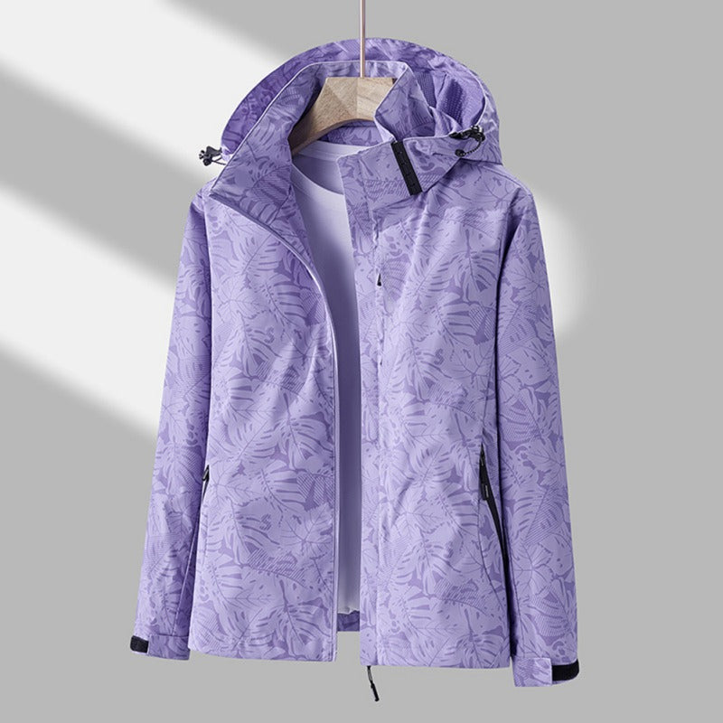 Windbreaker Jacket - Women's Hooded Waterproof Hiking Jacket-Grace Aura