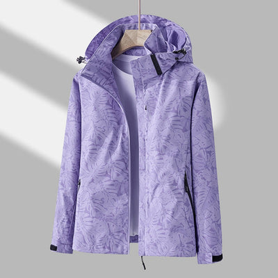 Windbreaker Jacket - Women's Hooded Waterproof Hiking Jacket-Grace Aura