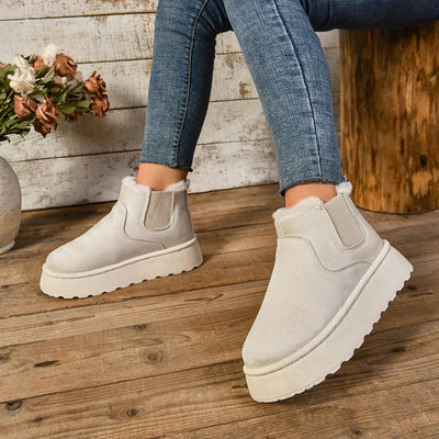 Winter Boots | Ankle | Slip-On | Fur Lined Boots | Women's Boots-Grace Aura
