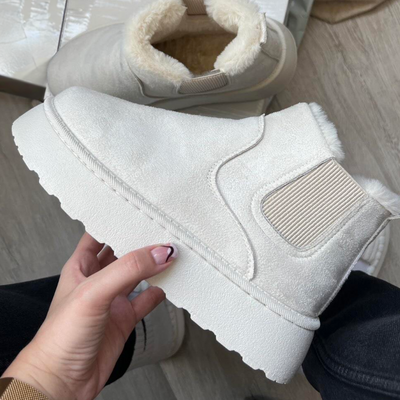 Winter Boots | Ankle | Slip-On | Fur Lined Boots | Women's Boots-Grace Aura
