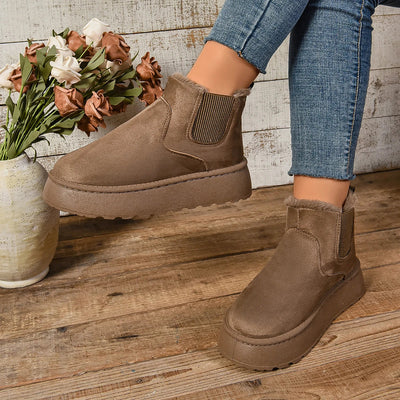 Winter Boots | Ankle | Slip-On | Fur Lined Boots | Women's Boots-Grace Aura