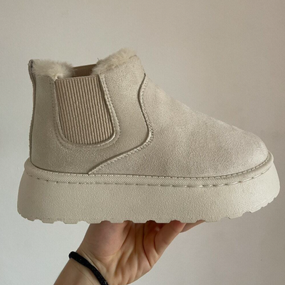 Winter Boots | Ankle | Slip-On | Fur Lined Boots | Women's Boots-Grace Aura