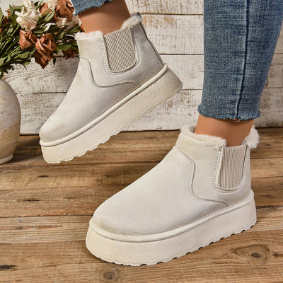 Winter Boots | Ankle | Slip-On | Fur Lined Boots | Women's Boots-Grace Aura