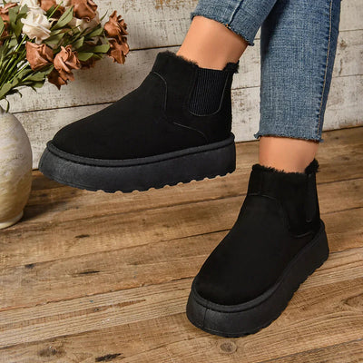 Winter Boots | Ankle | Slip-On | Fur Lined Boots | Women's Boots-Grace Aura