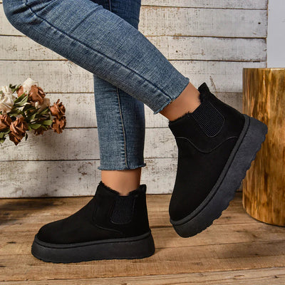Winter Boots | Ankle | Slip-On | Fur Lined Boots | Women's Boots-Grace Aura