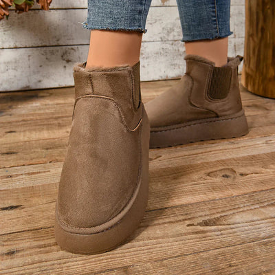 Winter Boots | Ankle | Slip-On | Fur Lined Boots | Women's Boots-Grace Aura