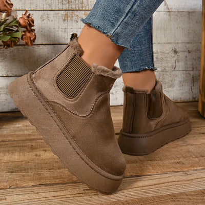 Winter Boots | Ankle | Slip-On | Fur Lined Boots | Women's Boots-Grace Aura