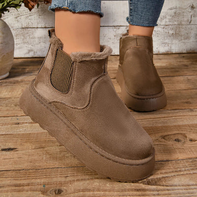 Winter Boots | Ankle | Slip-On | Fur Lined Boots | Women's Boots-Grace Aura
