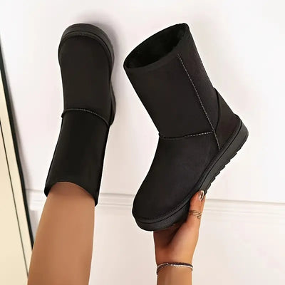 Winter Boots - Mid Calf - Fleece Lined - Snow Boots - Women's Boots-Grace Aura