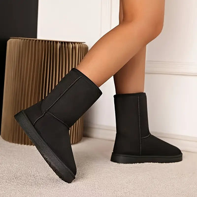 Winter Boots - Mid Calf - Fleece Lined - Snow Boots - Women's Boots-Grace Aura