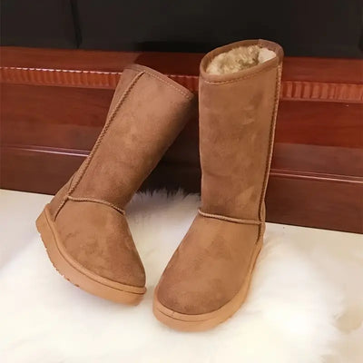 Winter Boots - Mid Calf - Fleece Lined - Snow Boots - Women's Boots-Grace Aura