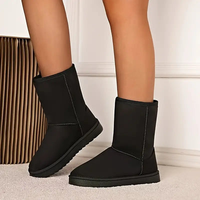 Winter Boots - Mid Calf - Fleece Lined - Snow Boots - Women's Boots-Grace Aura
