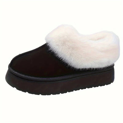Winter Boots - Women's Furry Slip-On Ankle Winter Shoes-Grace Aura