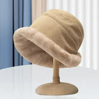 Winter Bucket Hat - Women's Warm Fleece Lined Winter Hat-Grace Aura