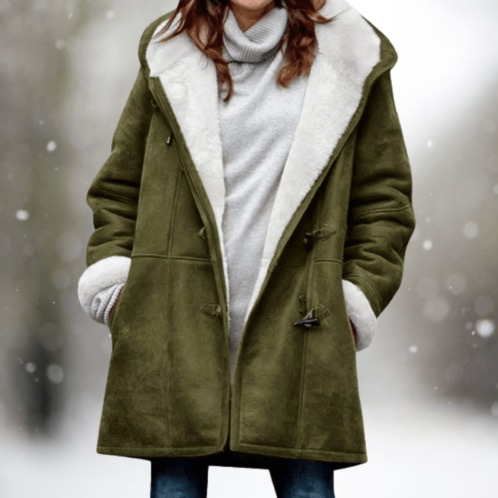 Winter Coat - Women's Hooded Oversized Sherpa Lined Winter Jacket-Grace Aura