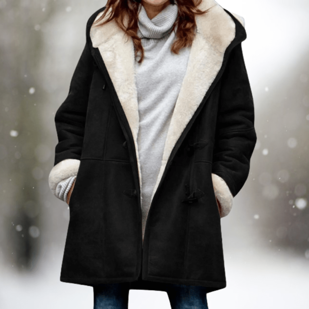 Winter Coat - Women's Hooded Oversized Sherpa Lined Winter Jacket-Grace Aura