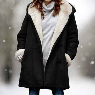 Winter Coat - Women's Hooded Oversized Sherpa Lined Winter Jacket-Grace Aura