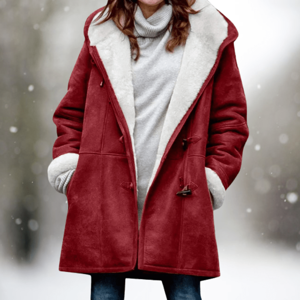 Winter Coat - Women's Hooded Oversized Sherpa Lined Winter Jacket-Grace Aura