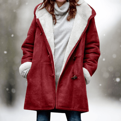 Winter Coat - Women's Hooded Oversized Sherpa Lined Winter Jacket-Grace Aura