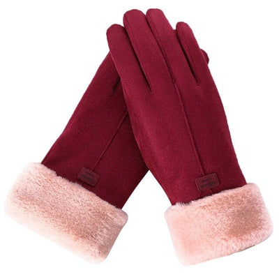 Winter Gloves - Warm - Fur Lined - TouchScreen Gloves - Women's Gloves-Grace Aura