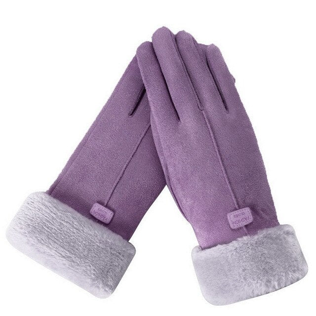 Winter Gloves - Warm - Fur Lined - TouchScreen Gloves - Women's Gloves-Grace Aura