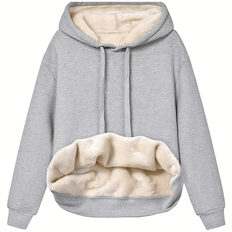 Winter Hoodie - Warm - Loose Fit - Sherpa Fleece Hoodie - Pullover Hoodie-Grace Aura