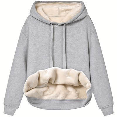 Winter Hoodie - Warm - Loose Fit - Sherpa Fleece Hoodie - Pullover Hoodie-Grace Aura