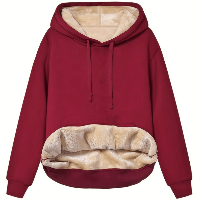 Winter Hoodie - Warm - Loose Fit - Sherpa Fleece Hoodie - Pullover Hoodie-Grace Aura