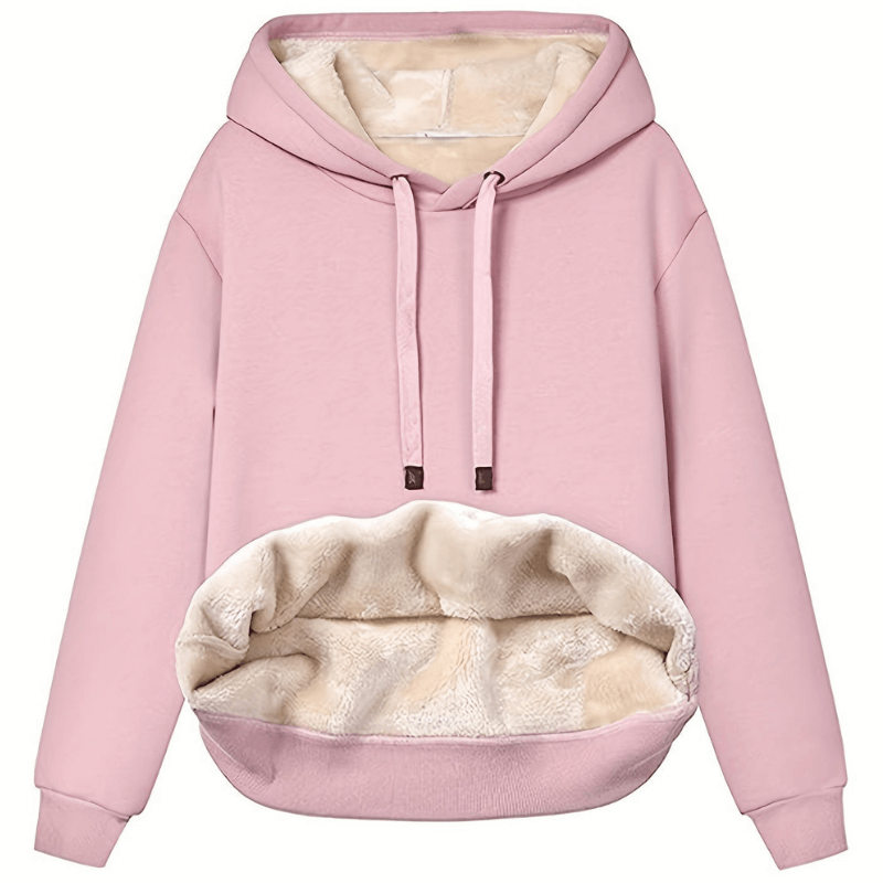 Winter Hoodie - Warm - Loose Fit - Sherpa Fleece Hoodie - Pullover Hoodie-Grace Aura