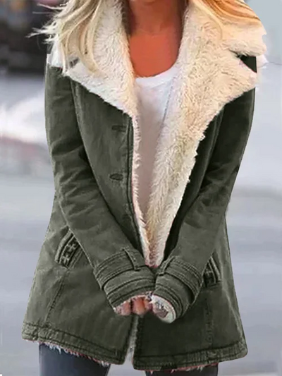 Winter Jacket - Women's Casual Warm Fur Lined Winter Coat-Grace Aura