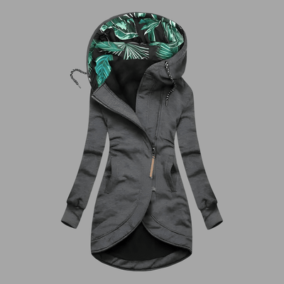 Winter Parka - Women's Windproof Mid Lenght Zip-Up Hooded Jacket-Grace Aura
