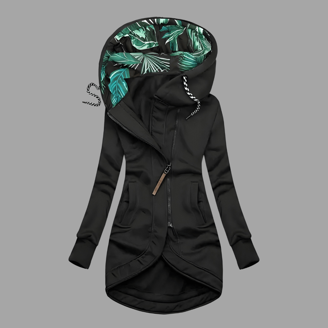 Winter Parka - Women's Windproof Mid Lenght Zip-Up Hooded Jacket-Grace Aura