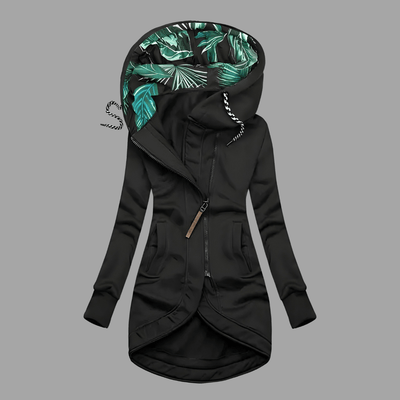 Winter Parka - Women's Windproof Mid Lenght Zip-Up Hooded Jacket-Grace Aura