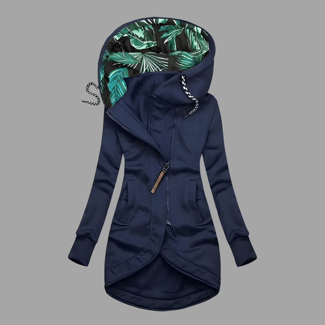 Winter Parka - Women's Windproof Mid Lenght Zip-Up Hooded Jacket-Grace Aura