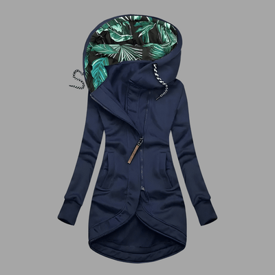 Winter Parka - Women's Windproof Mid Lenght Zip-Up Hooded Jacket-Grace Aura
