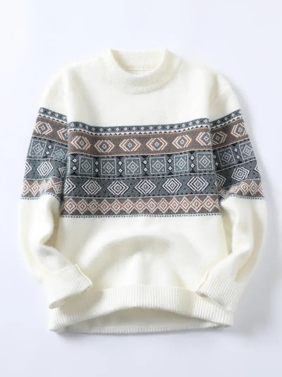 Winter Pullover | Crew Neck | Relaxed Fit | Knitted Jumper | Men's Sweater-Grace Aura
